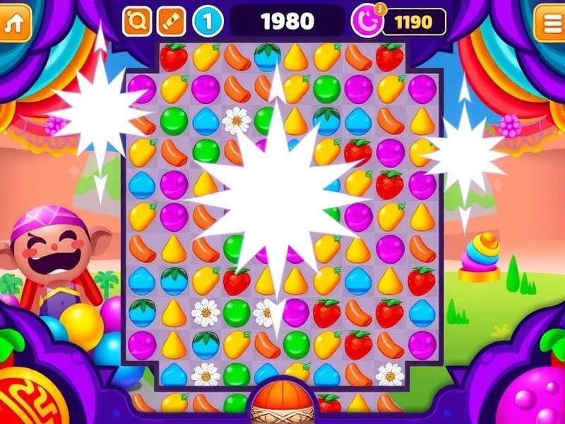 Holi Color Blitz Deluxe gameplay screenshot showing vibrant colors and festive characters